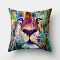 Ljojo Lion Tiger Head Pillowcase for Home Decor - Soft and Stylish Animal Cushion Cover