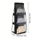 Ljojo™ Gray Handbag Organizer Hanging Storage Bag for Closet Wardrobe & Door