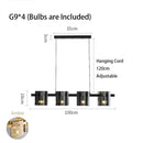 Modern Amber Glass Chandelier Luxury Hanging Lamp Home Decoration for Living Room by Ljojo