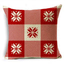 Ljojo Merry Christmas Linen Pillowcase Cushion Cover 45x45cm