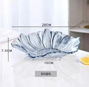 Ljojo Melon Seed & Fruit Plate Set on Crystal Glass Coffee Table