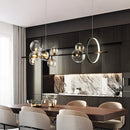 Ljojo Metal Glass Bubble Chandelier Modern Lighting Fixture Dining Room Kitchen Home Decor