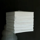 Ljojo Akari Rice Paper Cube Pendant Lamp - Modern Hanging Light for Living Room & Bedroom