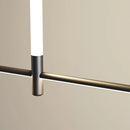 European Minimalist Black Long Aluminum Pendant Light for Dining Room by Ljojo