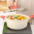 Ljojo 24cm Soup Pot Non Stick Large Capacity Stewing Pot Kitchen Accessory