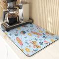 Butterfly Print Table Mat Coaster Set by Ljojo: Kitchen Accessories Absorbent Drying Mat