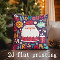 Ljojo Merry Santa Christmas Pillow Covers for Sofa Bedroom Car - Rectangular Cushion