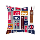 Ljojo London Cushion Cover: British Style Sofa Decor, Home Party Decoration Pillow Case