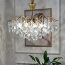 French Romantic K9 Crystal LED Metal Frame Chandelier for Living Room by Ljojo