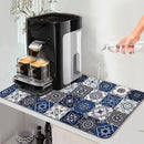 Ethnic Printed Coffee Draining Mat by Ljojo: Super Absorbent & Quick Drying Rug