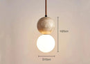 European Travertine LED Pendant Lamp for Bedroom - Ljojo