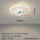 Astronaut Ceiling Light Modern Cartoon Children's Bedroom Fixture - Ljojo
