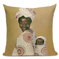 African Nation Women Portrait Pillow Cover for Home Decor by Ljojo