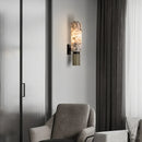 Ljojo Marble Copper Wall Light for Foyer, Villa, Aisle, Bedroom - E14 Bulb Sconce