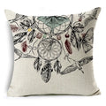 Ljojo Linen Cushion Cover 45x45cm, Flower & Animal Design for Sofa & Bed
