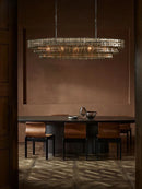 Dimmable LED Glass Chandelier for Living Dining Room Decor by Ljojo
