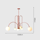 Ljojo Minimalist Magic Beans Pendant Light 4 6 8 Heads Milky Glass Ball Chandelier for Cafe