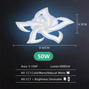 Ljojo Lotus Ceiling Chandelier: Modern Luxury LED Bedroom Lamp Art Decor Lighting