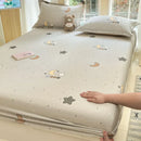 Ljojo 100% Cotton Mattress Protector Cover - Single Piece, Non-slip, Dustproof
