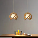Ljojo Nordic Minimalist Chandelier Solid Wood Glass Lamp for Bedroom Living Room