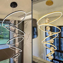Ljojo LED Pendant Lights for Staircase Chandeliers, Modern Home Decor Hanging Lamps
