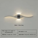 LED Wall Sconce Long Strip Modern Black Remote Control Lighting for Living Room Bedroom by Ljojo