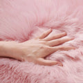 Ljojo Long Plush Fur Rug for Living Room, Bedroom - Luxurious Artificial Sheepskin Carpet