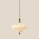 French Style Medieval Fabric Chandelier Pendant Lighting Solid Wood Hanging Lamp Ljojo