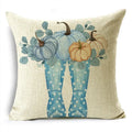 Big Blue Pumpkin Bike White Pillowcase Set for Home Decor - Ljojo
