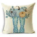 Big Blue Pumpkin Bike White Pillowcase Set for Home Decor - Ljojo