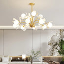 Luxury Ginkgo Leaf Circle LED Chandelier by Ljojo - French Designer Pendant Light Fixture