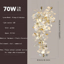 Modern Ceramics Ginkgo Leaf Chandelier Lamp Atmospheric Luxury Villa Loft Hotel Home - Ljojo