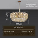 Ljojo Luxury Crystal Chandelier: High End Bedroom Living Room Pendant Light