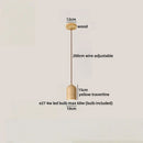 Ljojo LED Pendant Light Yellow Travertine Wood Hanging Lamp
