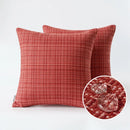 Ljojo 45x45cm Christmas Red Waterproof Pillowcase Farmhouse Cushion Covers
