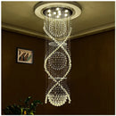 Ljojo Luxury Crystal Chandelier: Modern Staircase LED Lighting Fixture