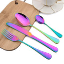 Black Stainless Steel Cutlery Set for Family Parties by Ljojo