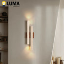 Travertine Wall Lamp Vintage Yellow Stone Light for Bedroom Livingroom - Ljojo