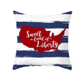 Ljojo LOVE USA Patriotic Letters Decorative Cushion Cover - Cartoon Style Home Decor Pillowcase