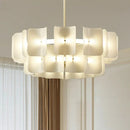 Ljojo LED Chandelier: Luxe Fingerprint Design for Living Room, Bedroom, Villa & Hotel Lobby