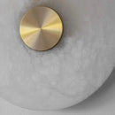 Ljojo Marble LED Wall Light: Modern Round Brass Sconce for Luxe Decor