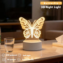 3D Butterfly LED Night Light USB Decorative Romantic Bedroom Decor Ljojo