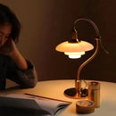 Ljojo LED Glass Table Light Bauhaus Style 3-Layer Lampshade for Study and Bedroom