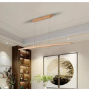 Ljojo Modern Dimmable Long Strip Led Pendant Light for Dining Room Kitchen Bar Chandelier