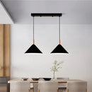Ljojo Modern Art Iron Wood Pendant Lamp for Bedroom and Dining Room