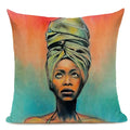 African Nation Women Portrait Pillow Cover for Home Decor by Ljojo