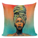 African Nation Women Portrait Pillow Cover for Home Decor by Ljojo