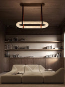Dimmable Led Marble Design Leather Chandelier - Modern Hanging Lamps by Ljojo