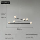 Modern Glass Ball Led Chandelier Luxury Designer Pendant Lamp for Bedroom Living Room by Ljojo