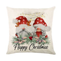 Christmas Decor Pillow Cover 18x18 in Linen Throw - Ljojo Home Decor